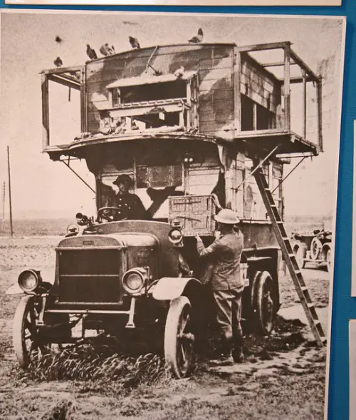 First World War mobile pigeon loft