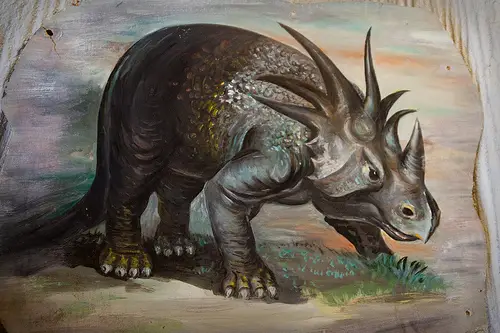 A painting of the Styracosaurus